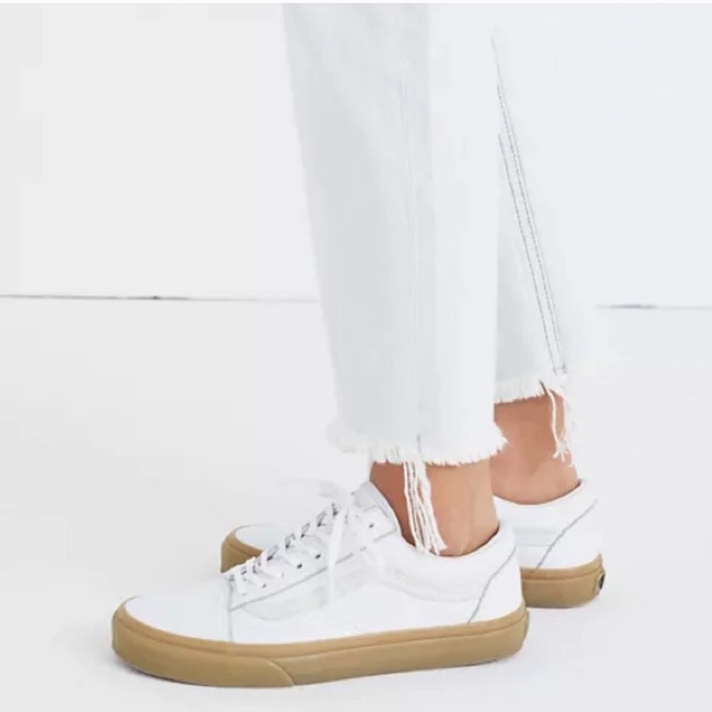 Madewell x Vans Oldskool Leather Sneakers with Gum Sole
